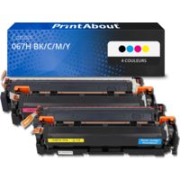 Toner compatible Canon 067H BK/C/M/Y - 4 couleurs - Grande capacité - Multipack