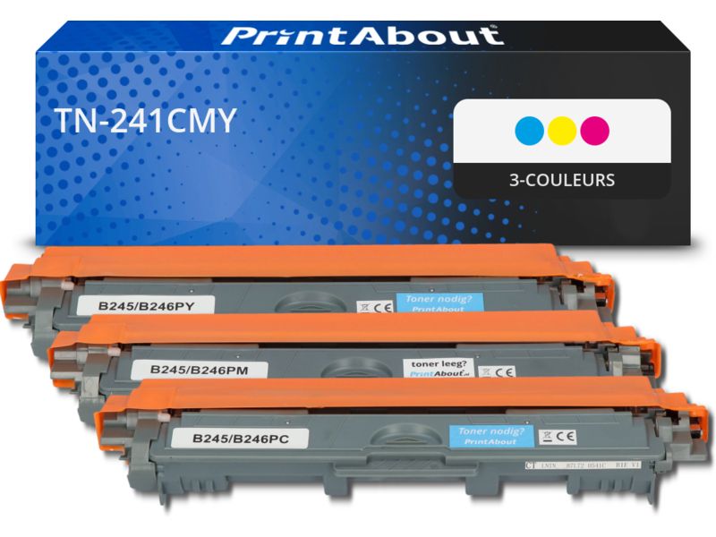 Toner compatible Brother TN-241CMY - 3-couleurs - Multipack