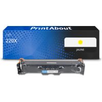 Toner compatible HP 220X (W2202X) - Jaune - Grande capacité