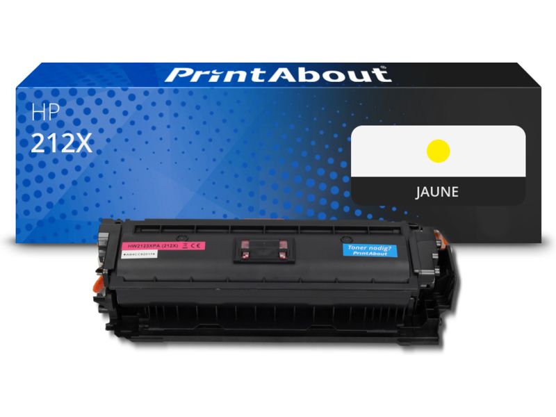 Toner compatible HP 212X (W2122X) - Jaune - Grande capacité
