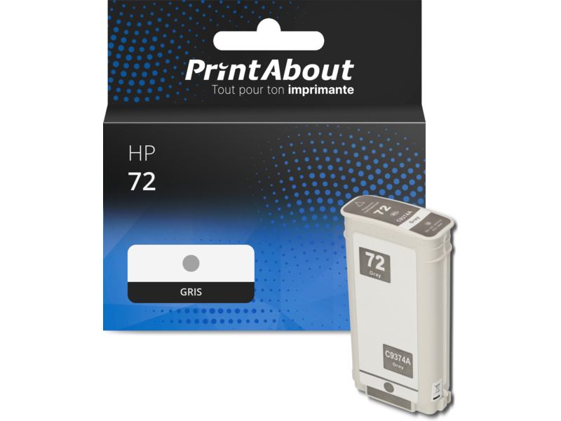Cartouche compatible HP 72 (C9374A) - Gris