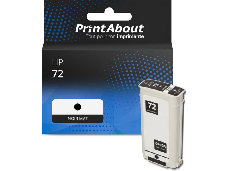 Cartouche compatible HP 72 (C9403A) - Noir mat