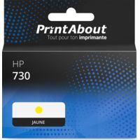 Cartouche compatible HP 730 (P2V70A) - Jaune - Grande capacité