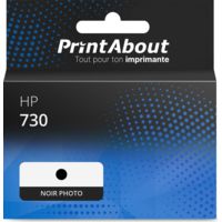 Cartouche compatible HP 730 (P2V73A) - Noir photo - Grande capacité