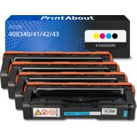 Toner compatible Ricoh 408340/41/42/43 (C250 H) - 4 couleurs - Multipack
