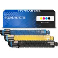 Toner compatible Ricoh 842095/96/97/98 (MP C406) - 4 couleurs - Multipack