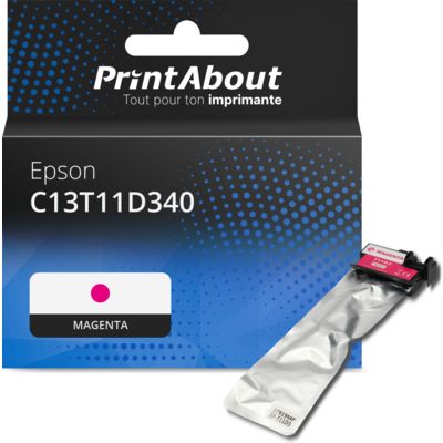 Cartouche compatible Epson C13T11D340 - Magenta - Grande capacité