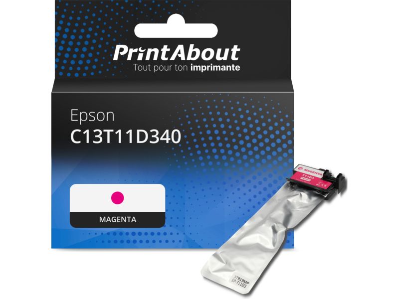 Cartouche compatible Epson C13T11D340 - Magenta - Grande capacité