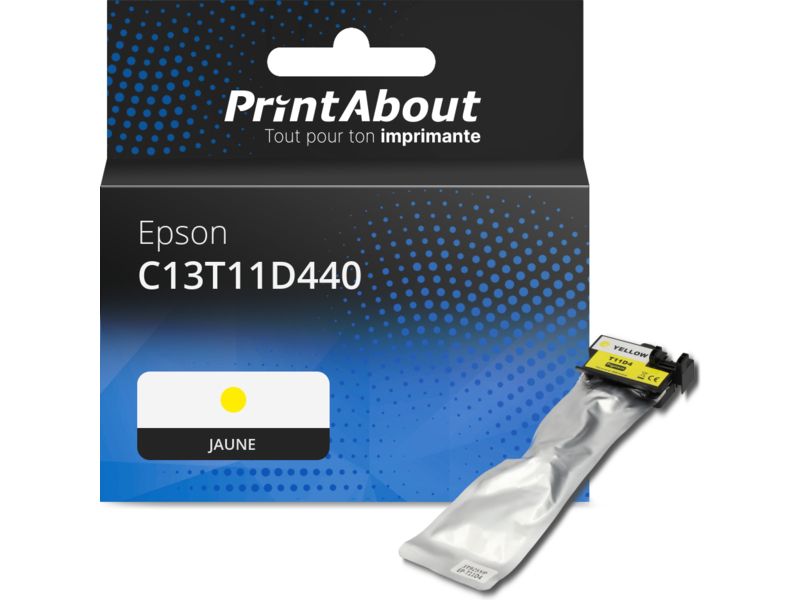 Cartouche compatible Epson C13T11D440 - Jaune - Grande capacité