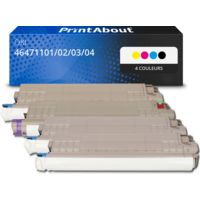 Toner compatible OKI 46471101/02/03/04 - 4 couleurs - Multipack
