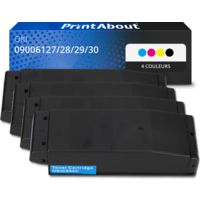 Toner compatible OKI 09006127/28/29/30 - 4 couleurs - Multipack