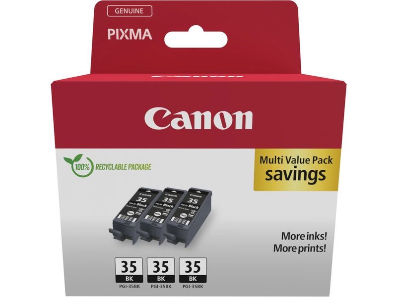 Canon PGI-35 triple pack Inktcartridge Zwart Multipack