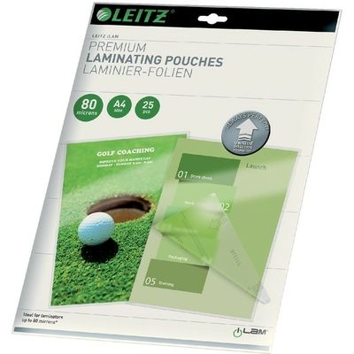 Leitz A4 (ILAM 74790000) - 2 x 80 microns (25 pièces) - Pochette à plastifier