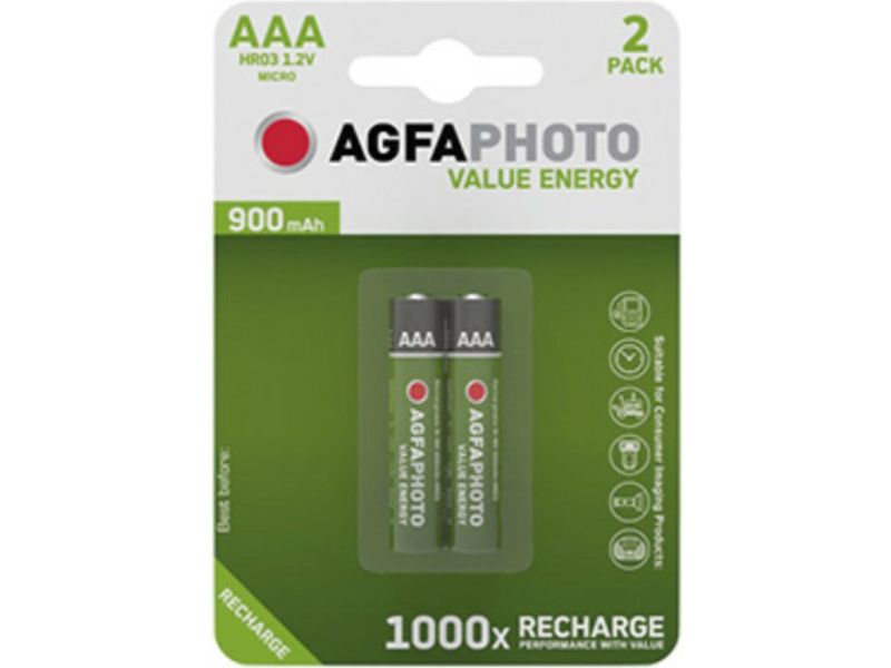 AgfaPhoto NiMh Micro 1000 mAh Batterie rechargeable AAA Hybrides nickel-métal (NiMH)