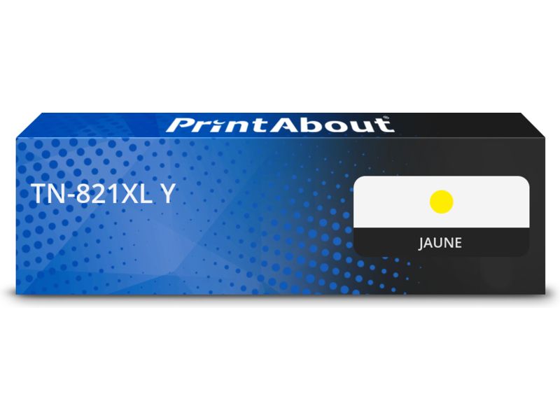 Toner compatible Brother TN-821XL Y - Jaune - Grande capacité