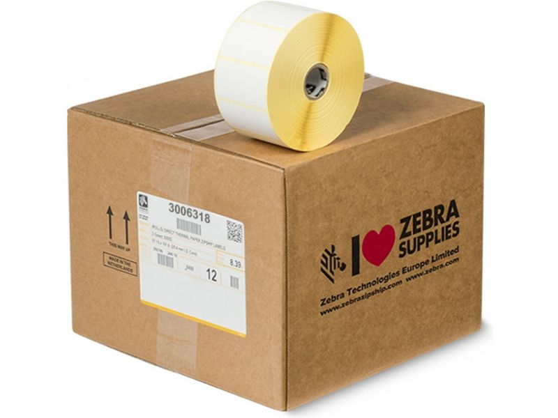 Zebra 3006318 Etiket Zwart op wit (57 mm x 32 mm) 12 rollen