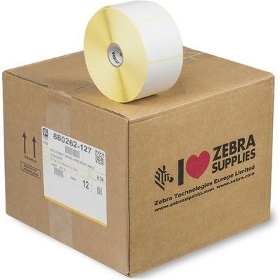 Zebra 800262-127 - (57 mm x 32 mm) 12 rouleaux - Noir sur blanc - Étiquette
