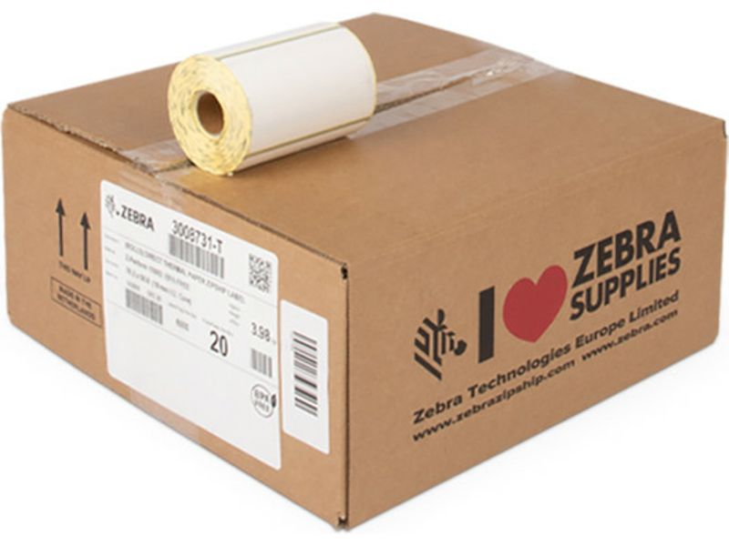 Zebra 3008731-T (Z-Perform 1000D) Etiket Zwart op wit (76.2 mm x 50.8 mm) 20 rollen