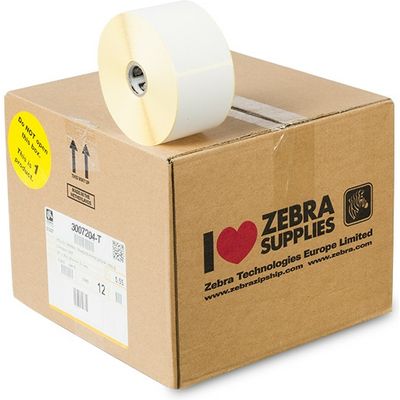 Zebra 3007204-T (Z-Select 2000T) - (57 mm x 102 mm) 12 rouleaux - Noir sur blanc - Étiquette