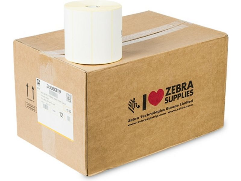 Zebra 3006319 (Z-Select 2000T) Etiket Zwart op wit (102 mm x 38 mm) 12 rollen