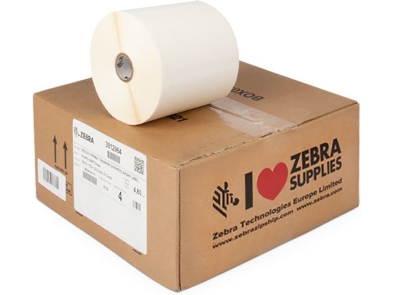 Zebra 3012964 (PolyPro 3000T) Etiket Zwart op wit (152 mm x 102 mm) 4 rollen