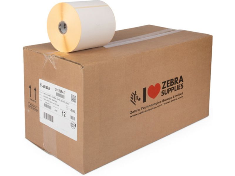 Zebra 3012884-T (Z-Perform 1000D) Etiket Zwart op wit (102 mm x 203 mm) 12 rollen
