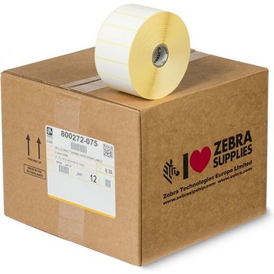 Zebra 800272-075 (Z-Select 2000T) - (57 mm x 19 mm) 12 rouleaux - Noir sur blanc - Étiquette