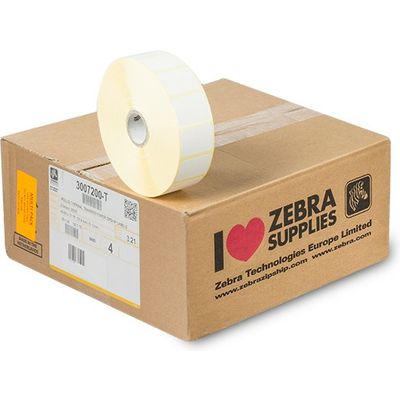 Zebra 3007200-T (Z-Select 2000T) - (31 mm x 22 mm) 12 rouleaux - Noir sur blanc - Étiquette