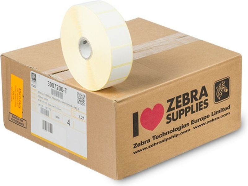 Zebra 3007200-T (Z-Select 2000T) Etiket Zwart op wit (31 mm x 22 mm) 12 rollen