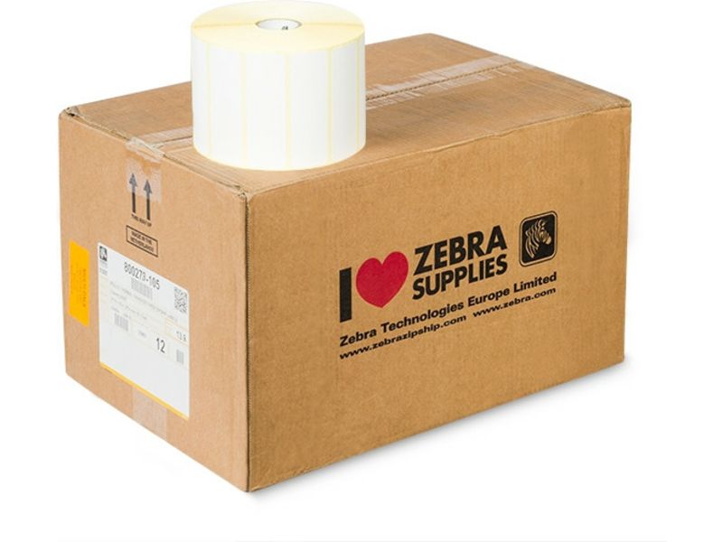 Zebra 800273-105 (Z-Select 2000T) Etiket Zwart op wit (76 mm x 25 mm) 12 rollen