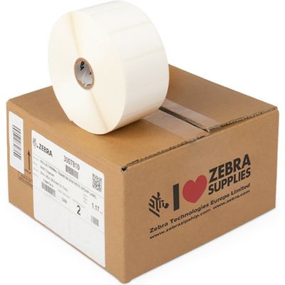 Zebra 3007810 - (51 mm x 25 mm) 2 rouleaux - Noir sur blanc - Étiquette