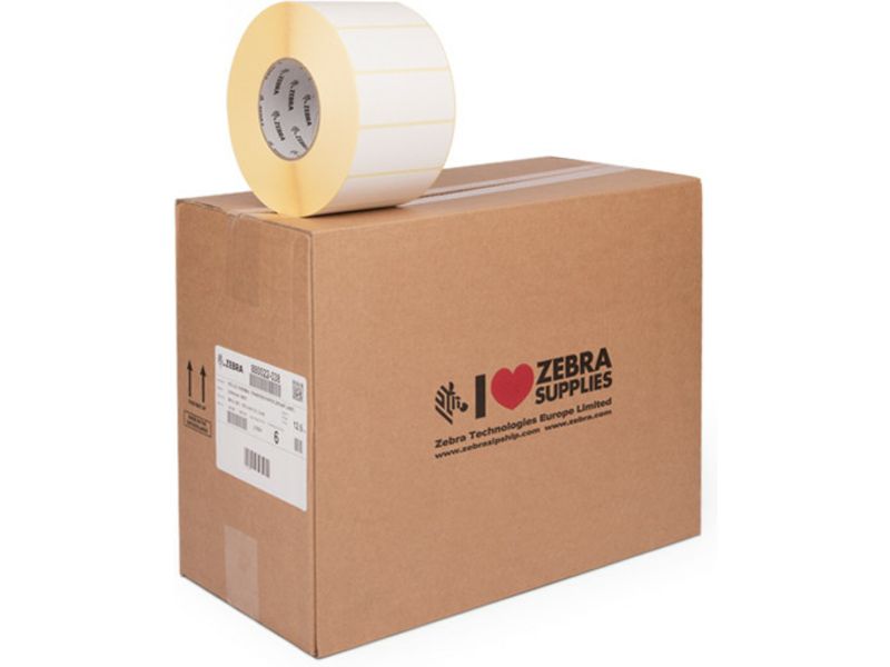 Zebra 880022-038 Etiket Zwart op wit (89 mm x 38 mm) 6 rollen
