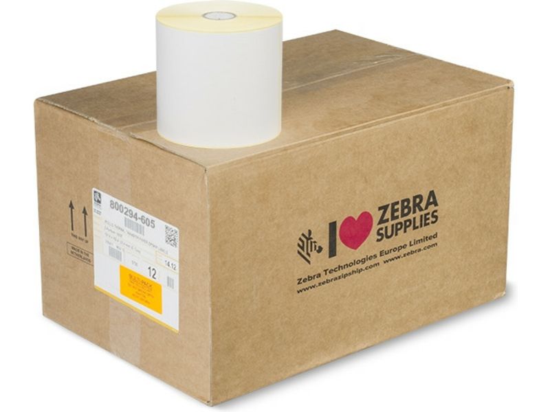 Zebra 800294-155 Etiket Zwart op wit (102 mm x 152 mm) 12 rollen