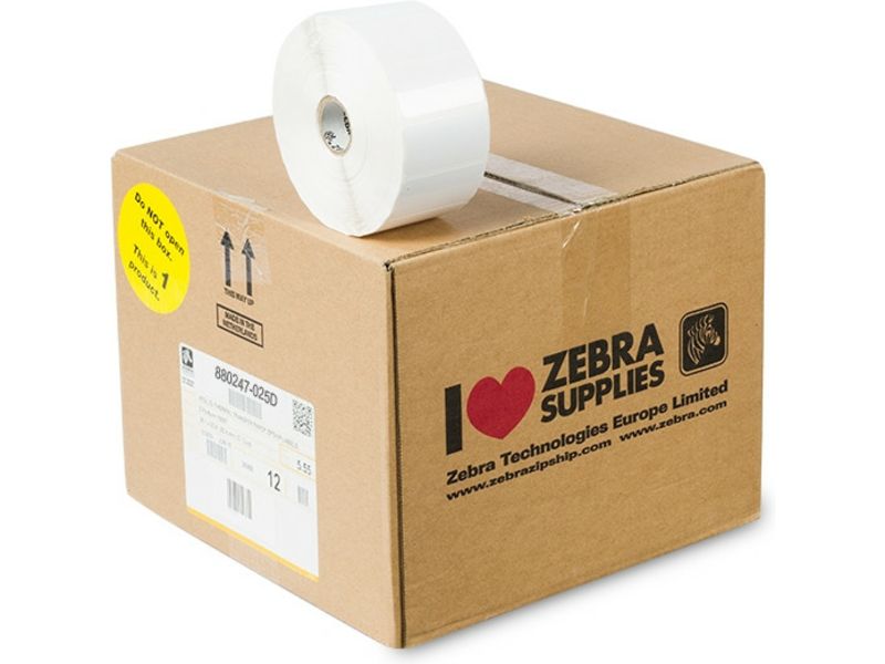 Zebra 880247-025D (Z-Ultimate 3000T) Etiket Zwart op wit (51 mm x 25 mm) 12 rollen