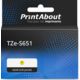 Ruban compatible Brother TZe-S651 - (24 mm x 24 mm) - Noir sur jaune