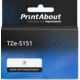 Ruban compatible Brother TZe-S151 - (24 mm x 24 mm) - Noir sur transparent