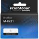Ruban compatible Brother M-K231 - (12 mm) - Noir sur blanc