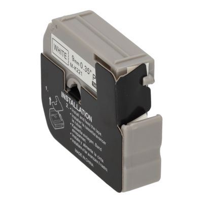 Ruban compatible Brother M-K221 - (9 mm) - Noir sur blanc
