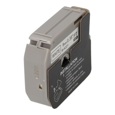 Ruban compatible Brother M-K221 - (9 mm) - Noir sur blanc