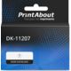 Étiquette compatible Brother DK-11207 - (58 x 58) (DVD/CD) - Noir sur blanc