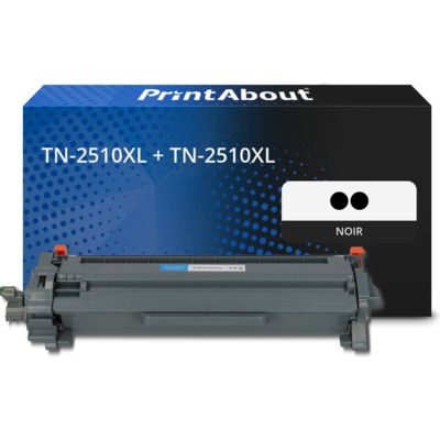 Toner compatible Brother TN-2510XL + TN-2510XL - Noir - Grande capacité - Multipack