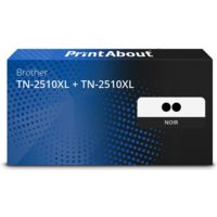 Toner compatible Brother TN-2510XL + TN-2510XL - Noir - Grande capacité - Multipack