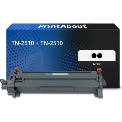 Toner compatible Brother TN-2510 + TN-2510 - Noir - Multipack