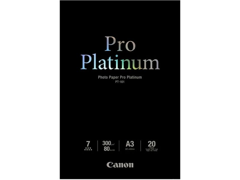 Canon PT-101 Photo Paper Pro Platinum 300 grams A3 (20 vel) - Papier photo