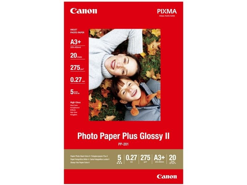 Canon PP-201 Photo Paper Plus Glossy II 275 gram A3+ (20 vel) - Papier photo