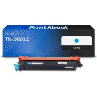 Toner compatible Brother TN-248XLC - Cyan - Grande capacité