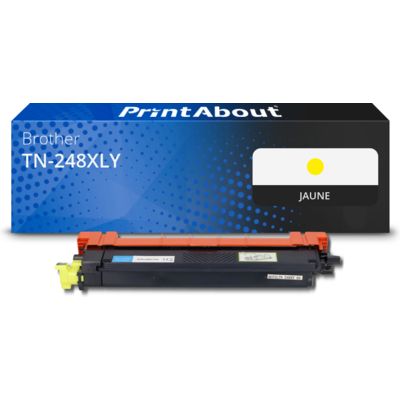 Toner compatible Brother TN-248XLY - Jaune - Grande capacité