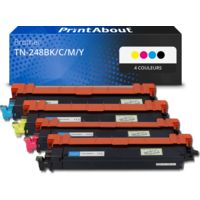 Toner compatible Brother TN-248BK/C/M/Y - 4 couleurs - Multipack