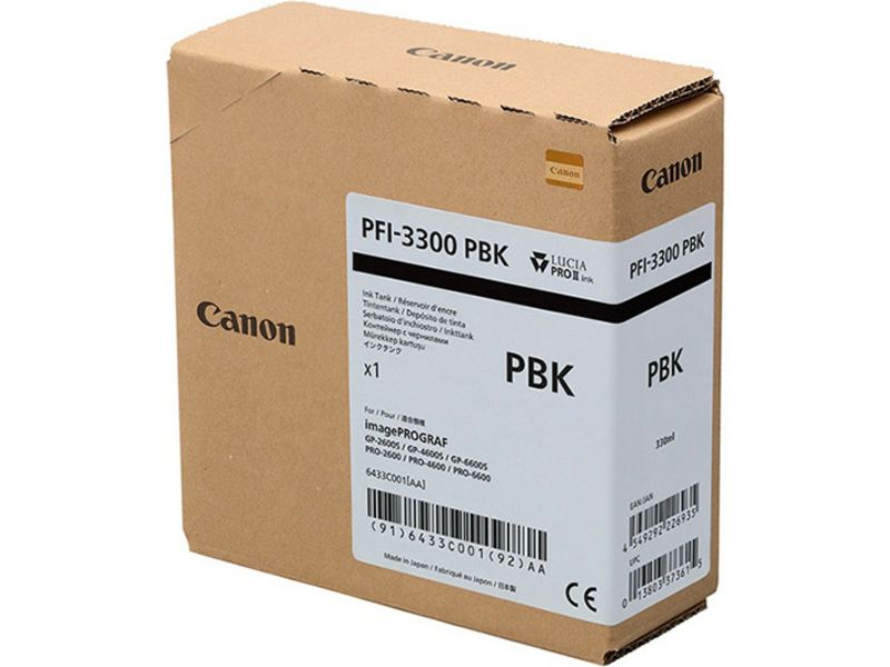 Canon PFI-3300PBK - Noir photo - Cartouche d'encre