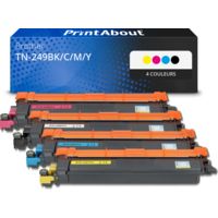 Toner compatible Brother TN-249BK/C/M/Y - 4 couleurs - Multipack